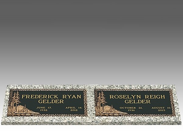 Jordan Temple Double Large Bronze Headstone