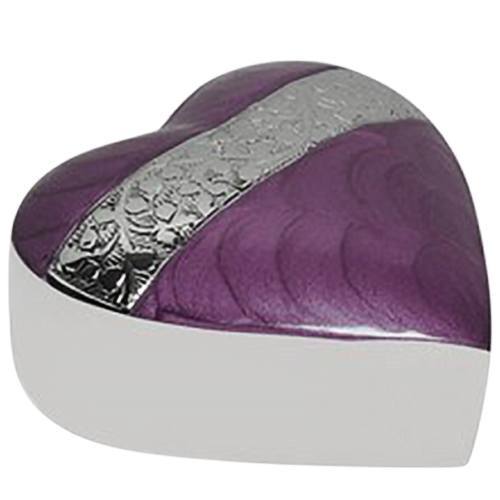 Lavender Flower Heart Keepsake Urn