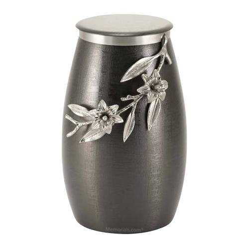 Lily Blossom Metal Cremation Urn