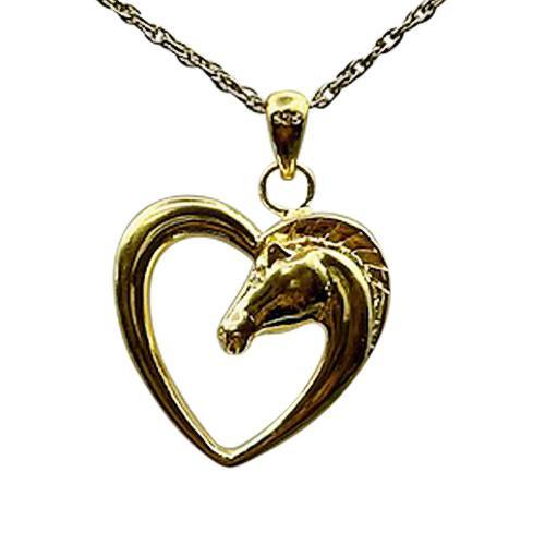 Love for Horses Gold Cremation Jewelry