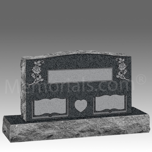 Love Rose Cemetery Granite Upright Headstone X