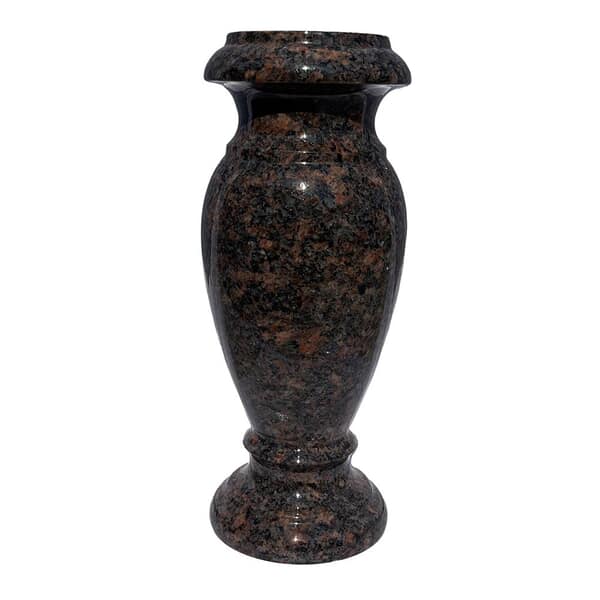 Mahogany Granite Cemetery Vase II