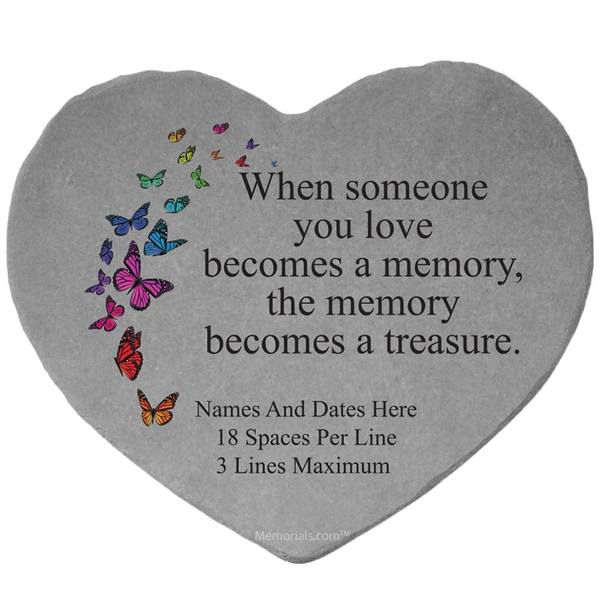 Memories are Treasure Heart Keepsake Rock