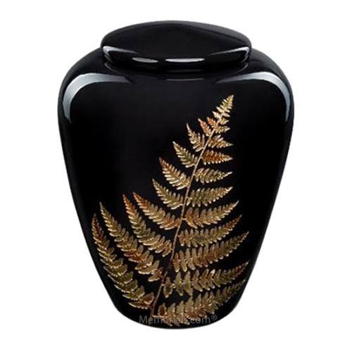 Modern Fern Ceramic Cremation Urn