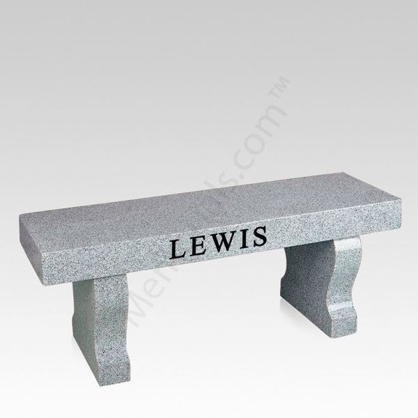 Modern Granite Cemetery Bench