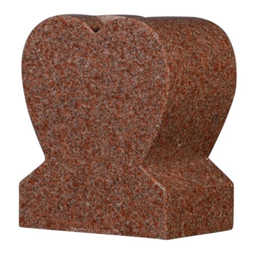 Morning Rose Heart Granite Vase