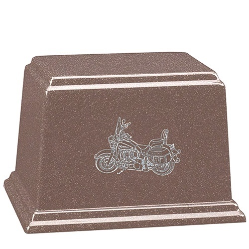 Motorcycle Blush Cultured Cremation Urn