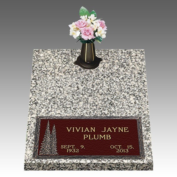 Mountain Pines Deep Bottom Large Bronze Headstone II