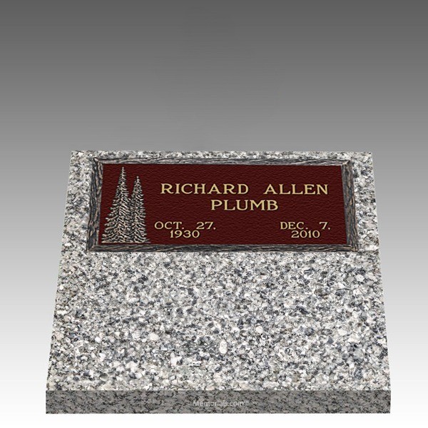 Mountain Pines Deep Top Bronze Headstone