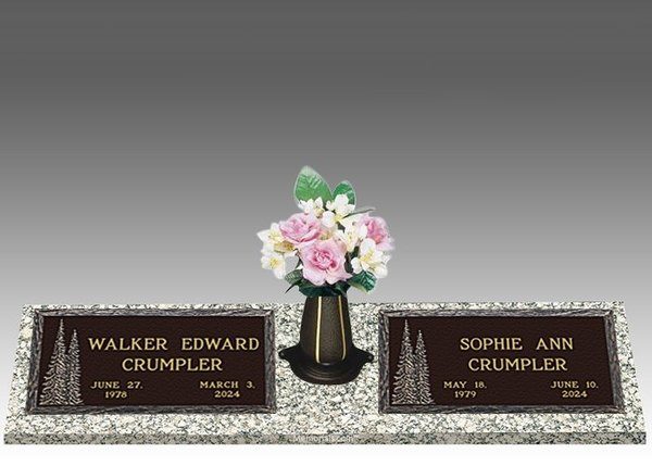 Mountain Pines Double Large Bronze Headstone II