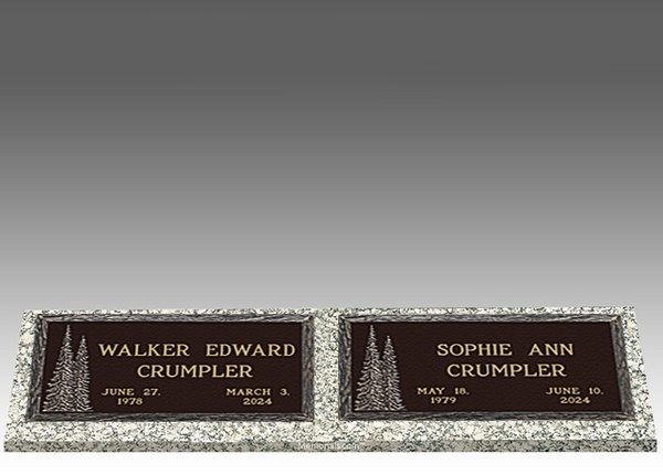 Mountain Pines Right Bronze Headstone