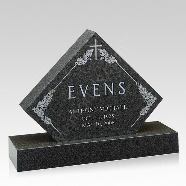 Oakleaf Companion Granite Headstone III