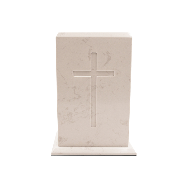 Pearl Aura Cross Companion Cremation Urn