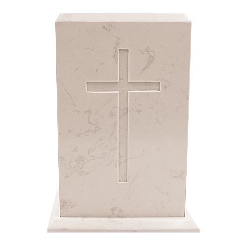 Pearl Aura Cross Cremation Urn