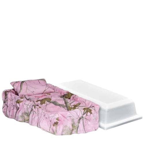 Pink Camo Mini Child Casket Vault