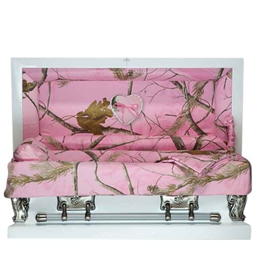 Pink Camo Mini Child Casket