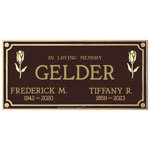 Prestige Cemetery Niche Plaque for Two