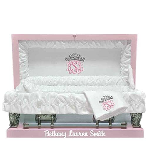 Princess Tiara Pink Large Child Casket