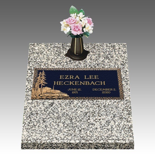 Provo Temple Deep Top Large Bronze Headstone II