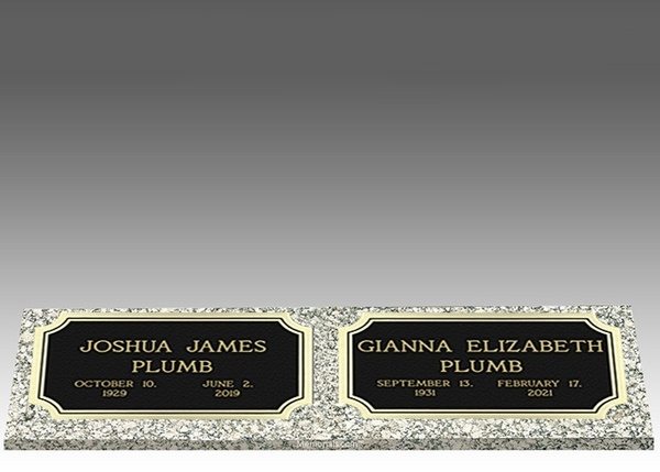 Pure Tranquility Bronze Cemetery Headstones