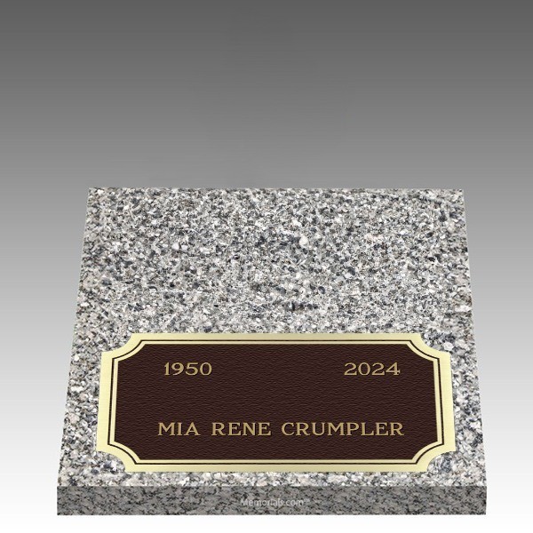 Pure Tranquility Deep Bottom Bronze Headstone