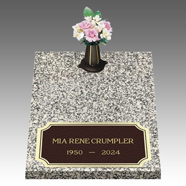 Pure Tranquility Deep Bottom Large Bronze Headstone II