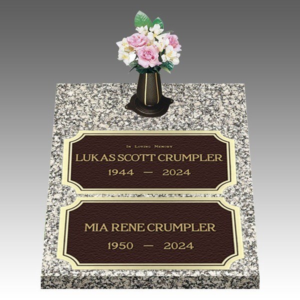 Pure Tranquility Deep Bronze Cemetery Headstones II