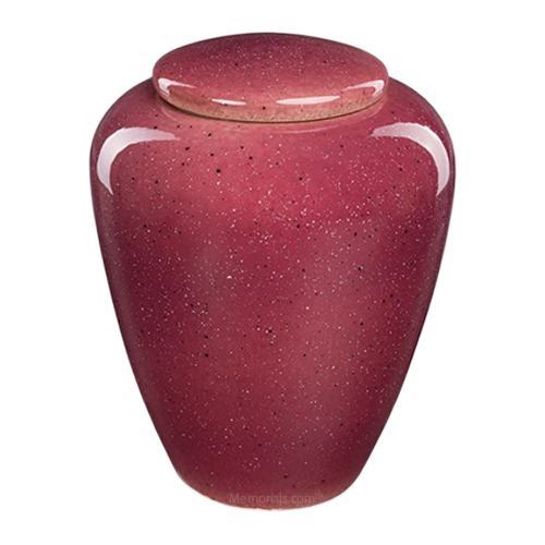 Raspberry Ceramic Cremation Urn