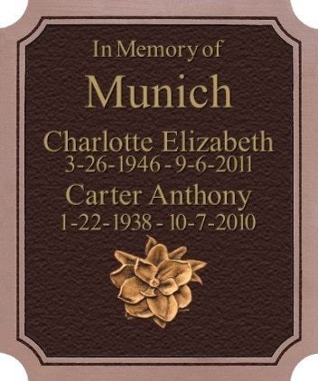 Ravishing Memorial Niche Plaque for Two