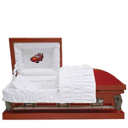 Red Car Medium Child Casket