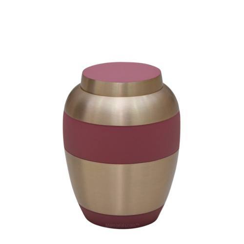 Rose Pink Metal Medium Urn