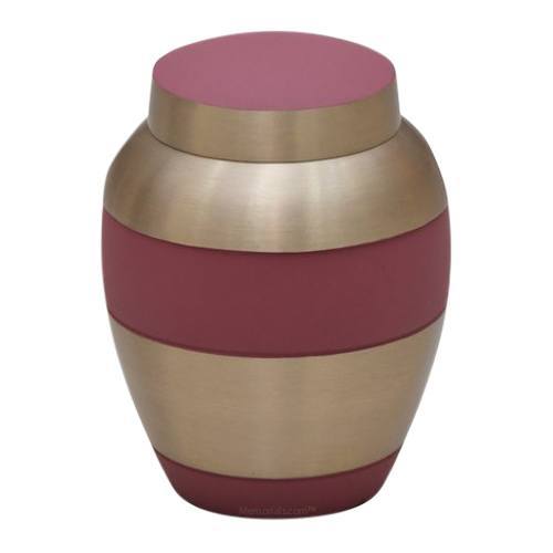 Rose Pink Metal Urn