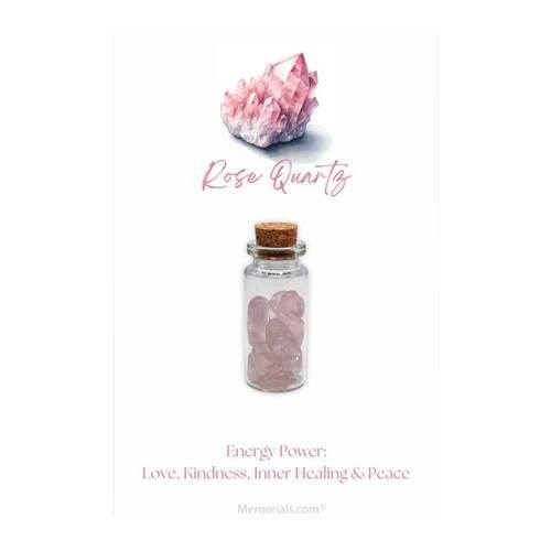 Rose Quartz Bottle Keepsake Stones