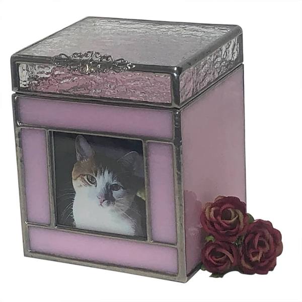 Rosie Glass Large Photo Pet Urn