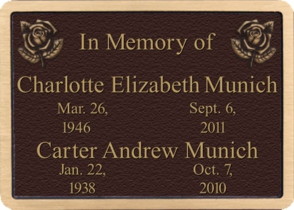 Rounded Memorial Niche Plaque for Two