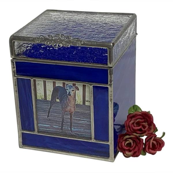 Royal Glass Medium Photo Pet Urn