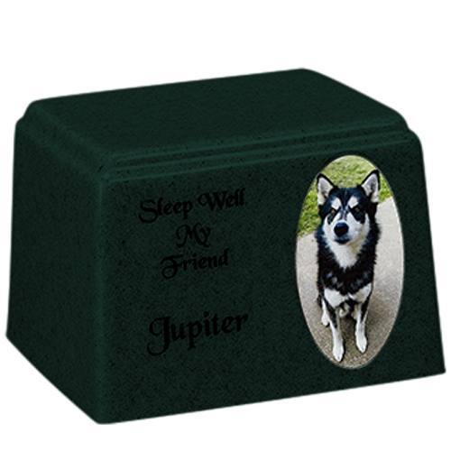 Royal Oval Cultured Pet Photo Urn