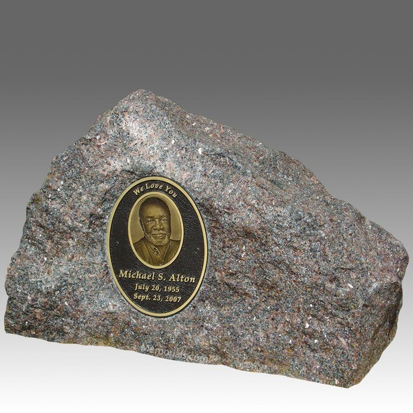 Rustic Portrait Cremation Stone Rock