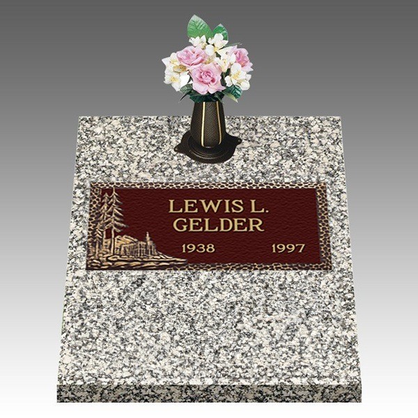 Saint George Temple Deep Top Large Bronze Headstone II