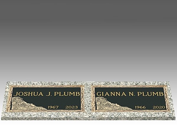 Scenic Tranquil Moments Bronze Cemetery Headstones