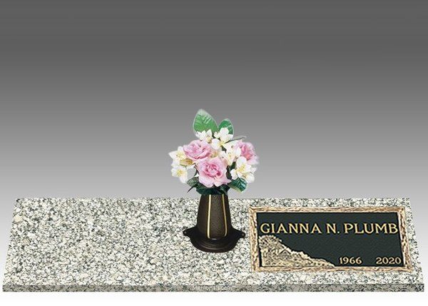 Scenic Tranquil Moments Right Large Bronze Headstone II