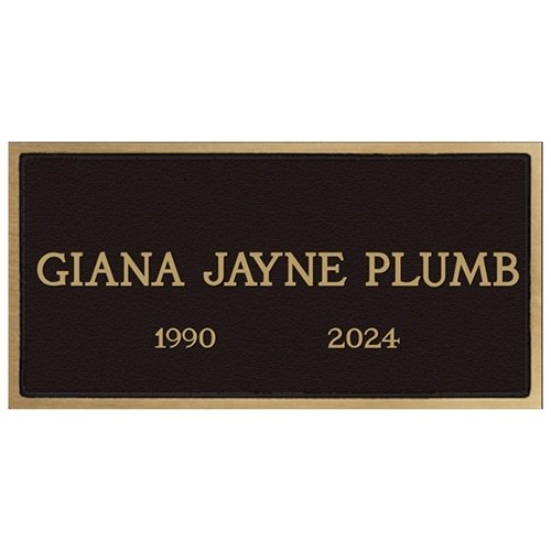 Simple Bronze Niche Plaque