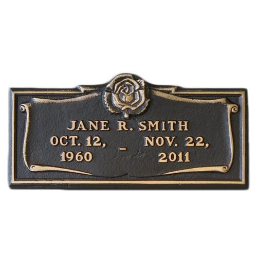 Simplicity Rose Niche Plaque