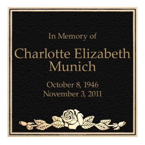 Single Rose Memorial Niche Plaques