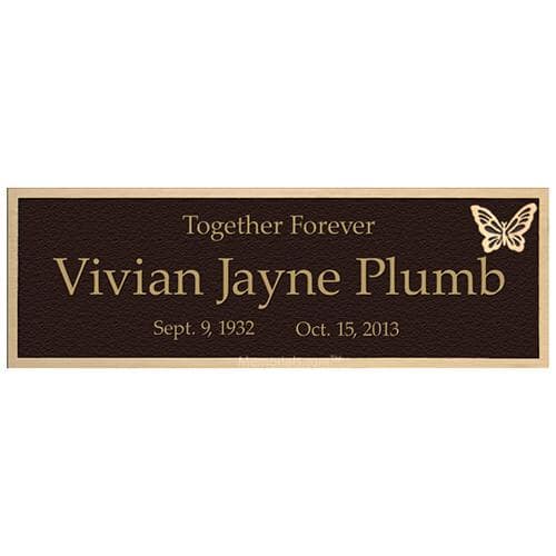 Slim Bronze Cemetery Crypt Plaques