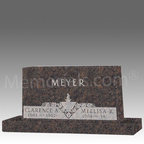 Standard Upright Granite Cemetery Headstone V