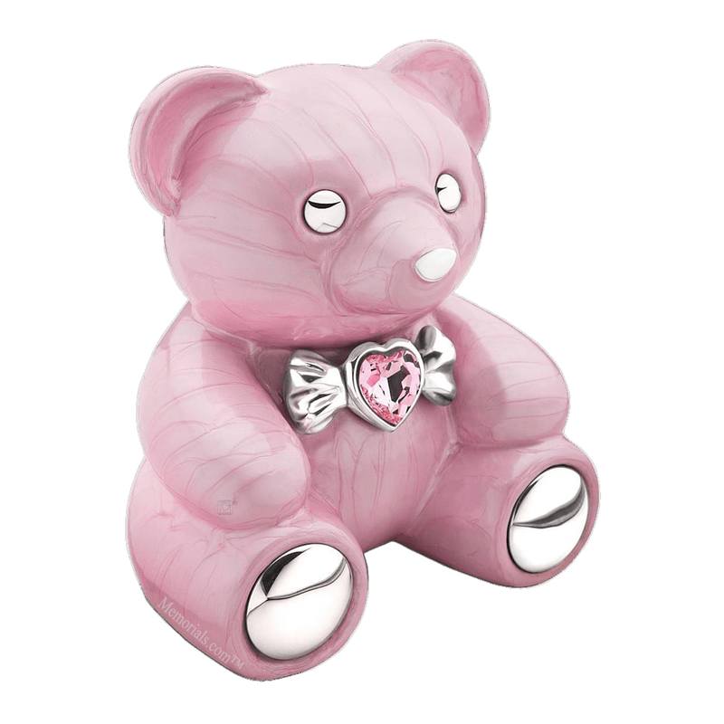 Teddy Pink Childrens Cremation Urn