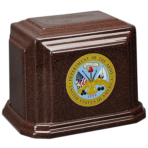 United States Army Brown Cultured Urn