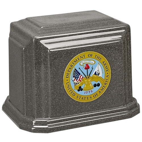 United States Army Heather Grey Cultured Urn