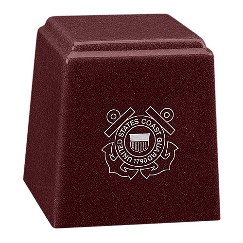 United States Coast Guard Maroon Cultured Urn